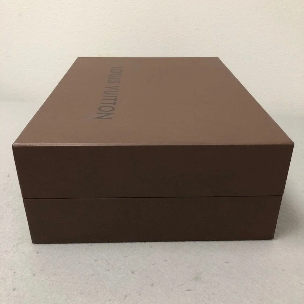 Louis Vuitton Shoe Box and Dust Bag Brown Yellow Packaging Set 13.25x9.5x4.5